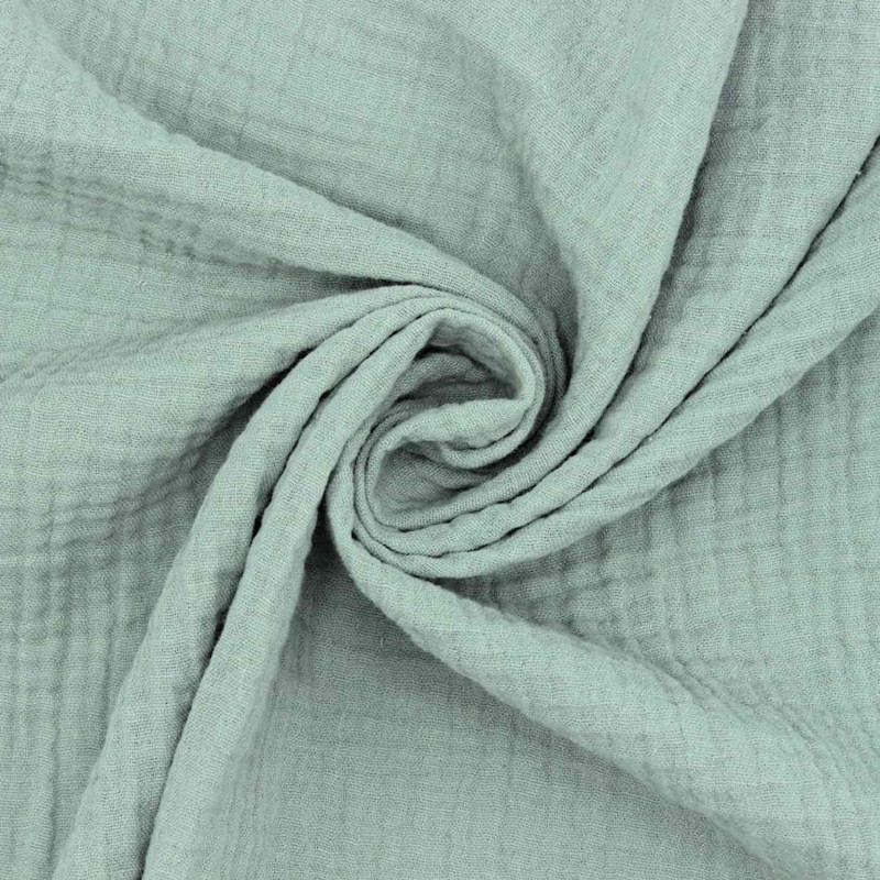 tissu-double-gaze-de-coton-vert-de-gris