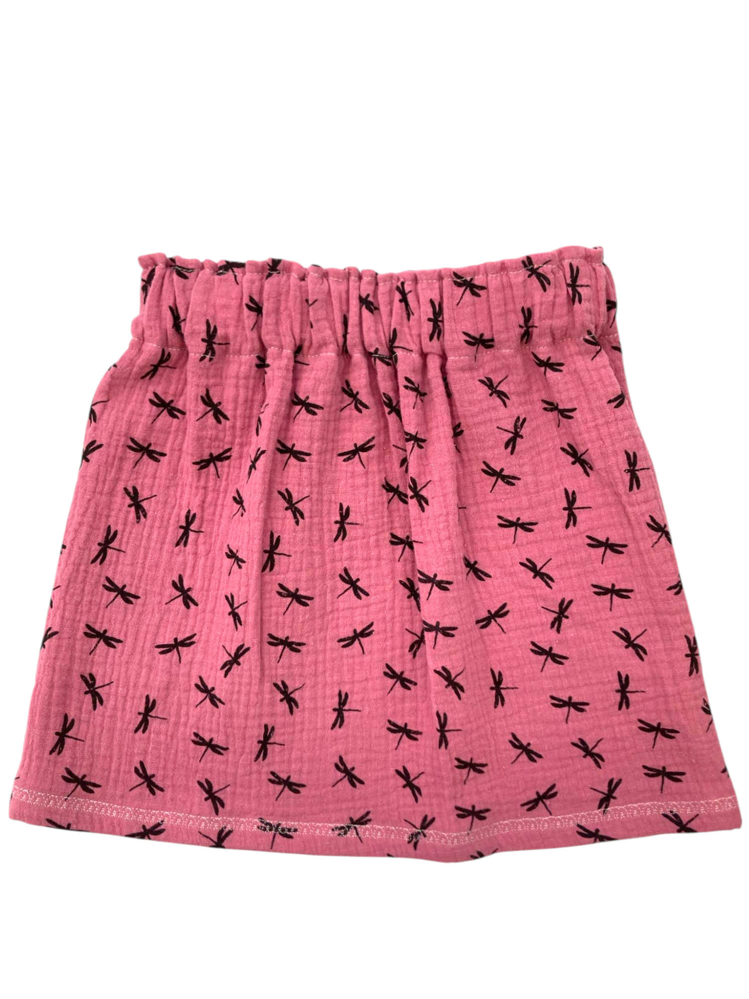 jupe fille double gaze rose lilbellules-Photoroom