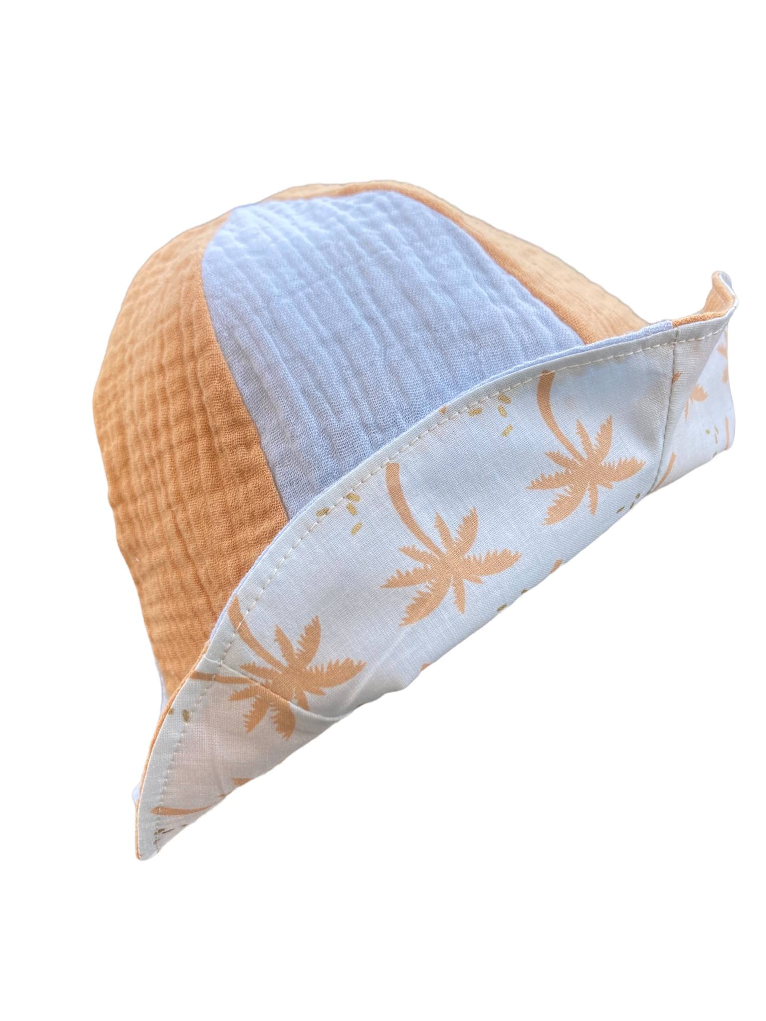bob reversible coton été enfant palmiers