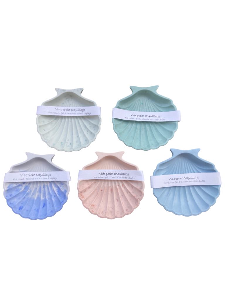 vide poche coquillage jesmonite
