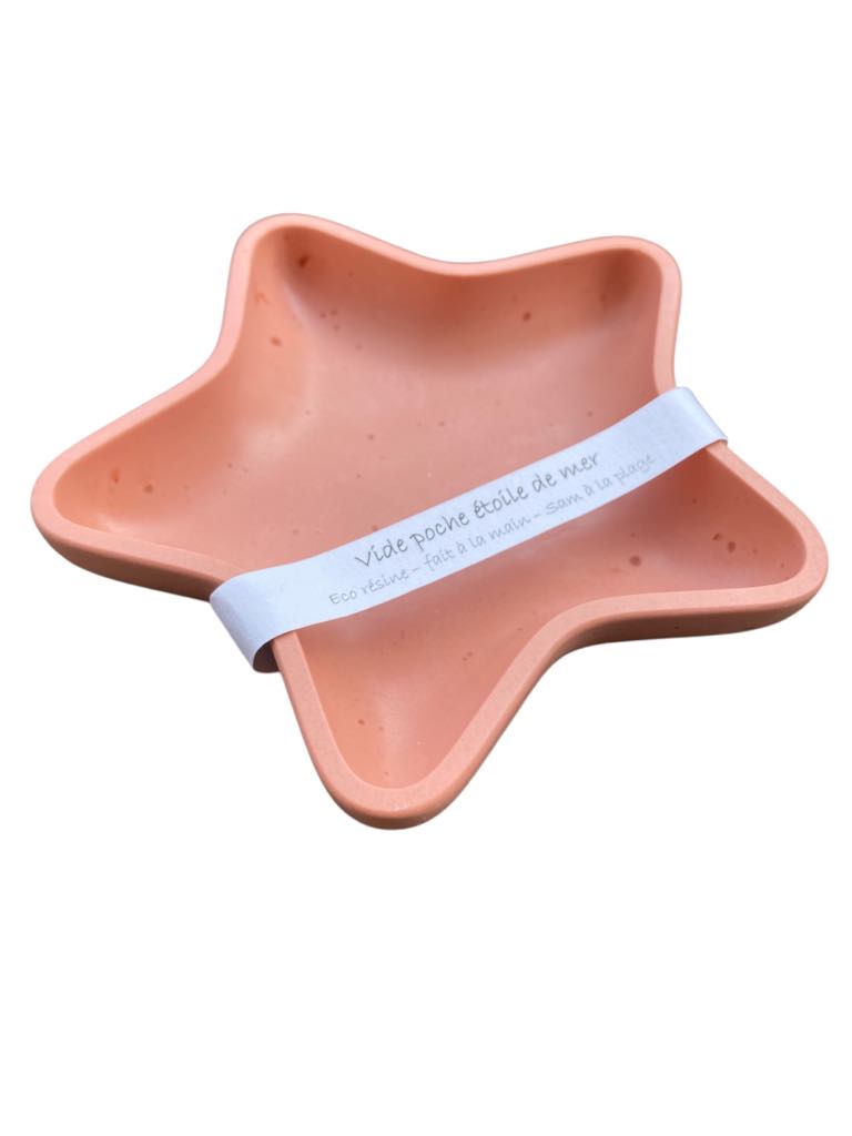 vide poche etoile de mer jesmonite terracotta