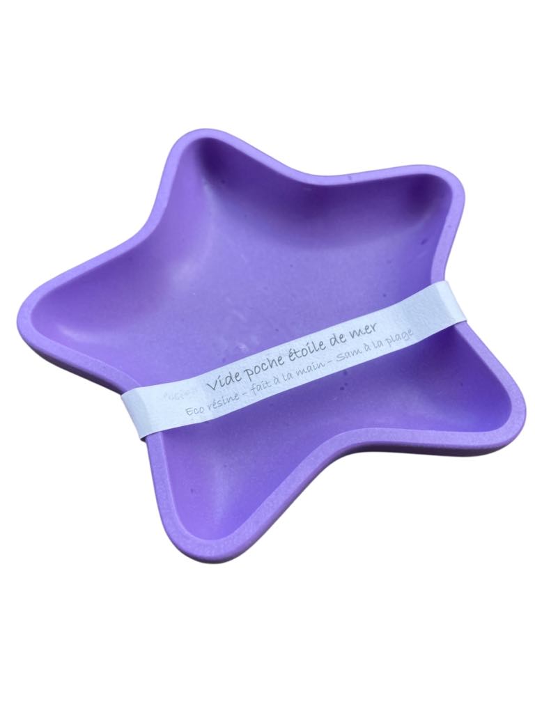 vide poche etoile de mer jesmonite violet