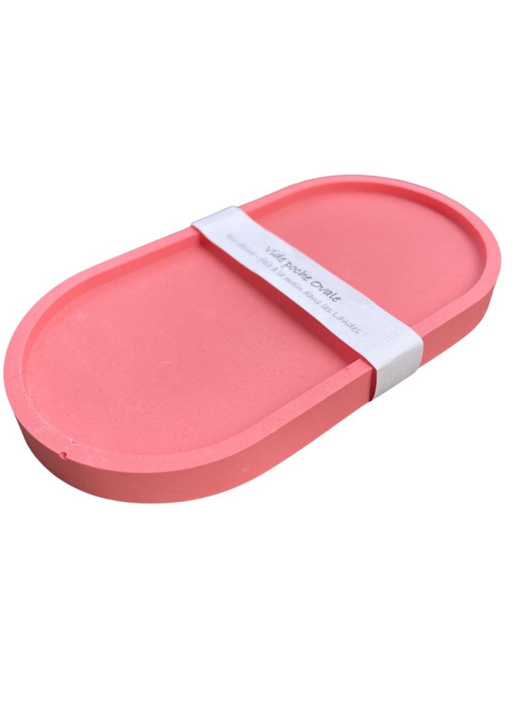vide poche jesmonite ovale rose