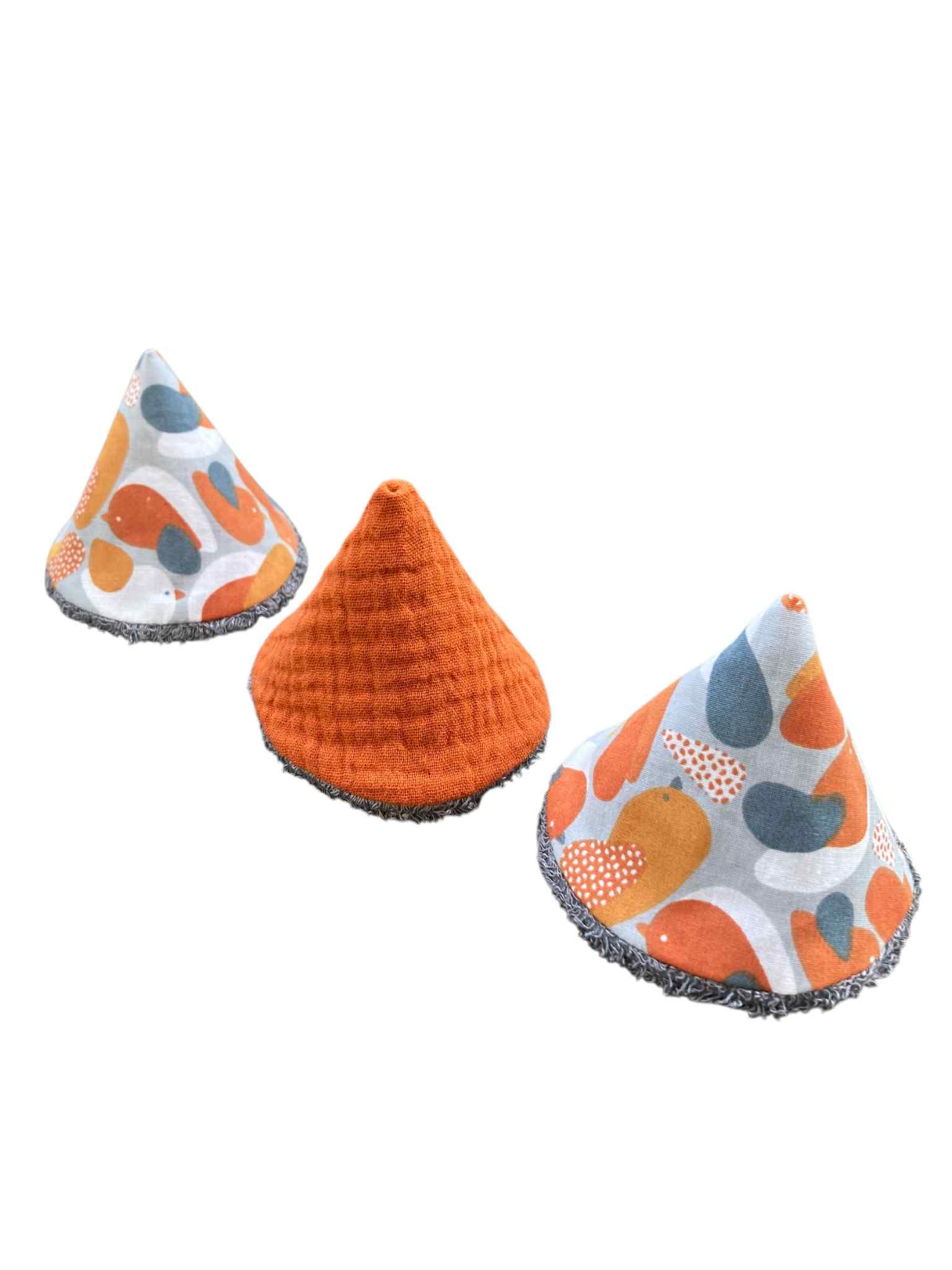 cones tipis pare pipi oiseaux orange gris
