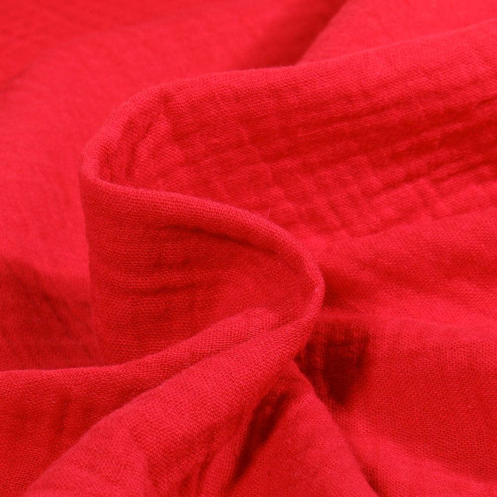 double gaze rouge jupe