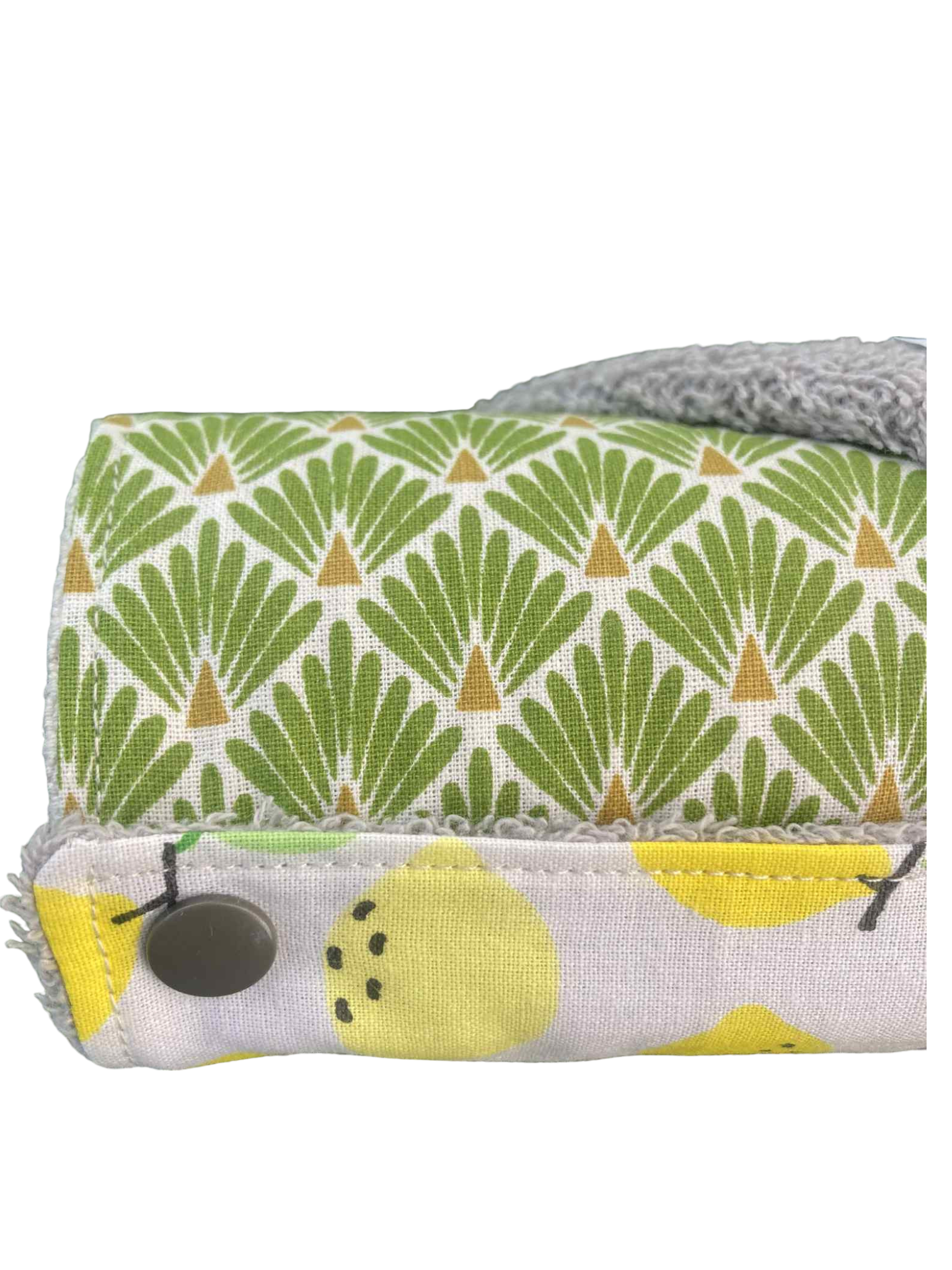 essuie tout 5 feuilles eponge nid abeille mix citrons eventail vert(2)