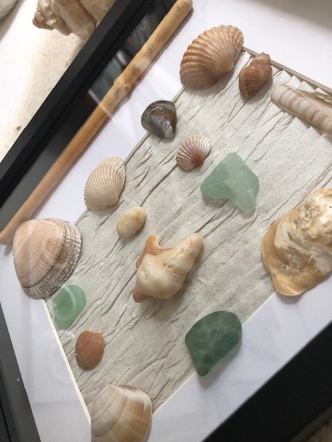 cadre bois flotté coquillages créatrice france landes artisanal local