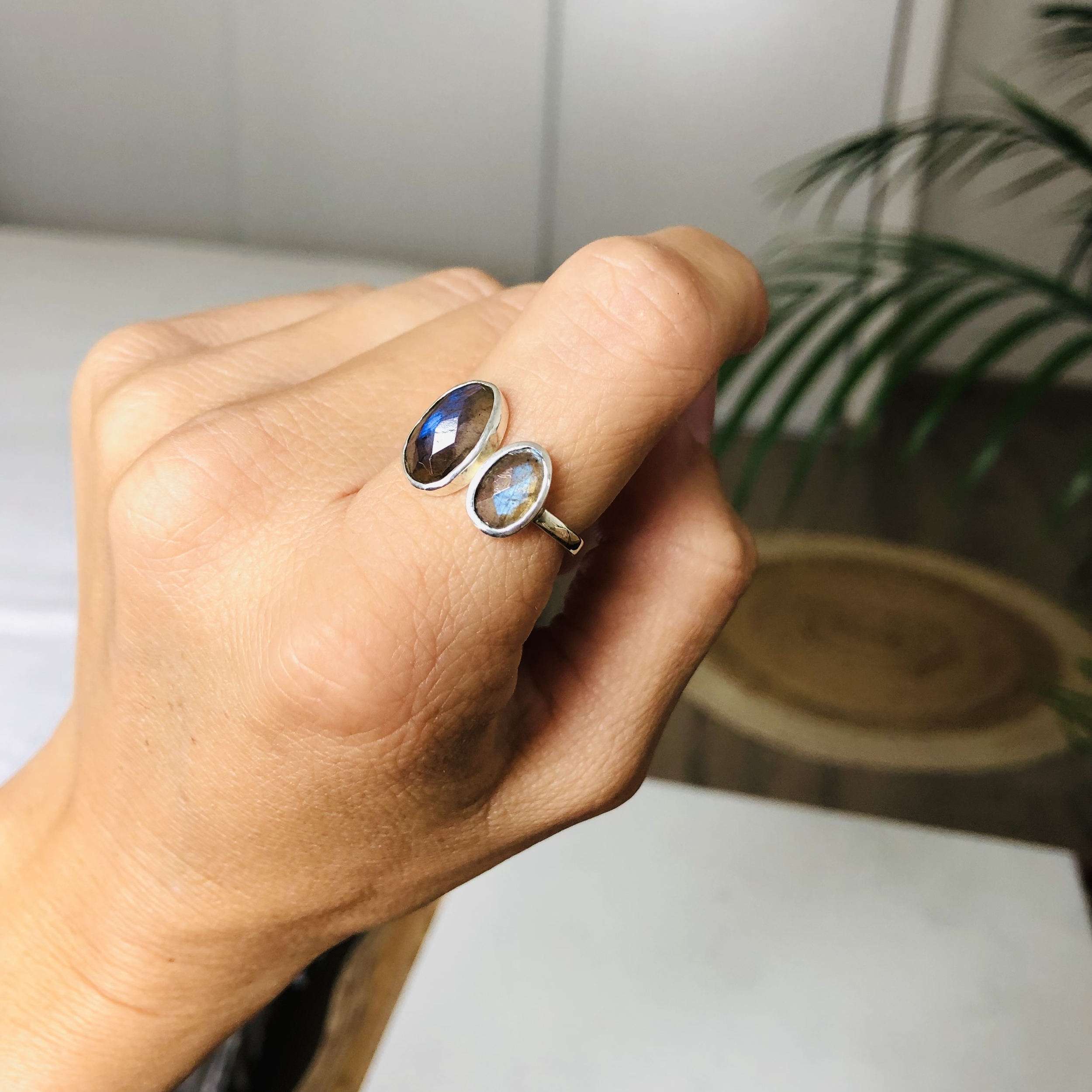 Bague Argent 925 artisanale labradorite