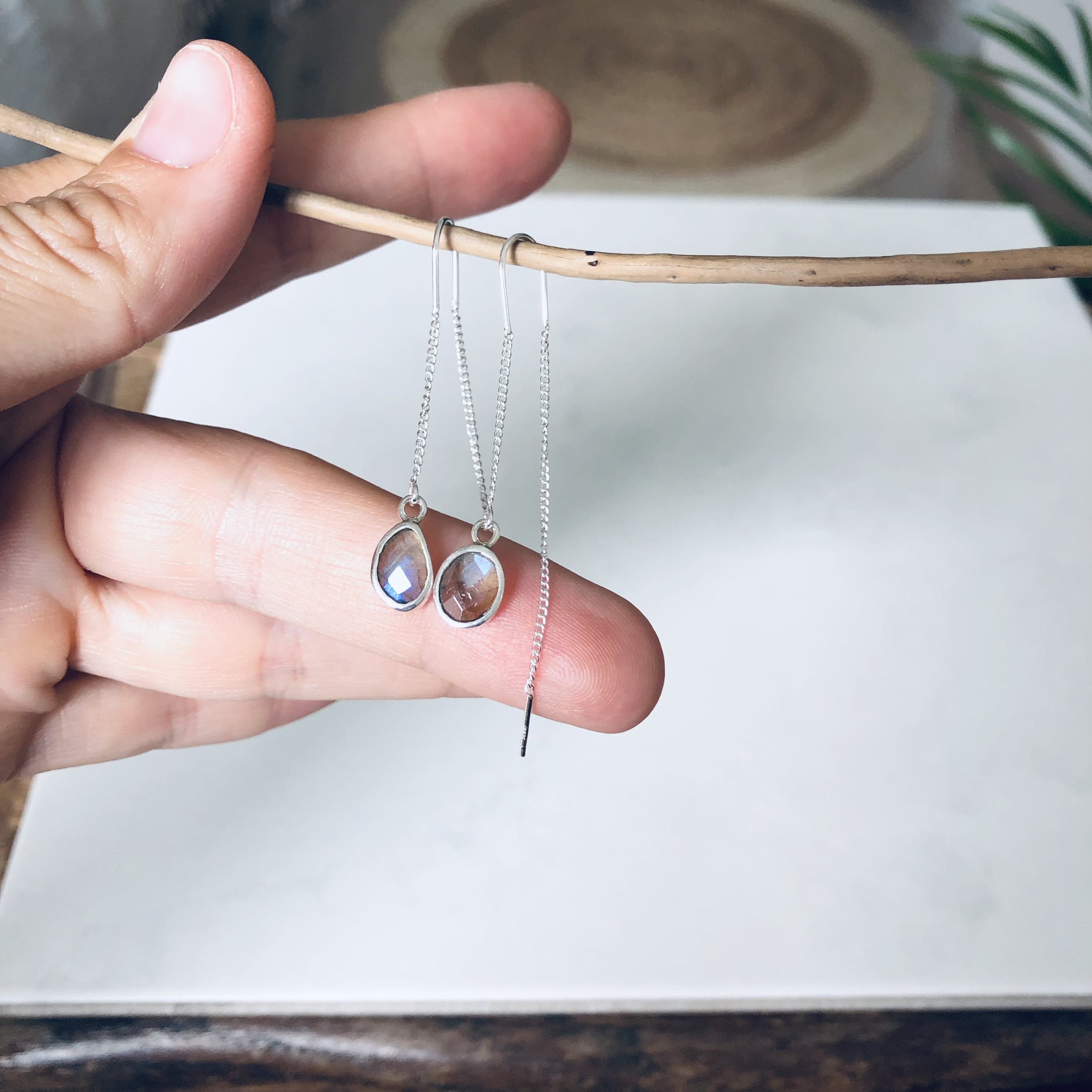 bo chaine argent artisanale labradorite