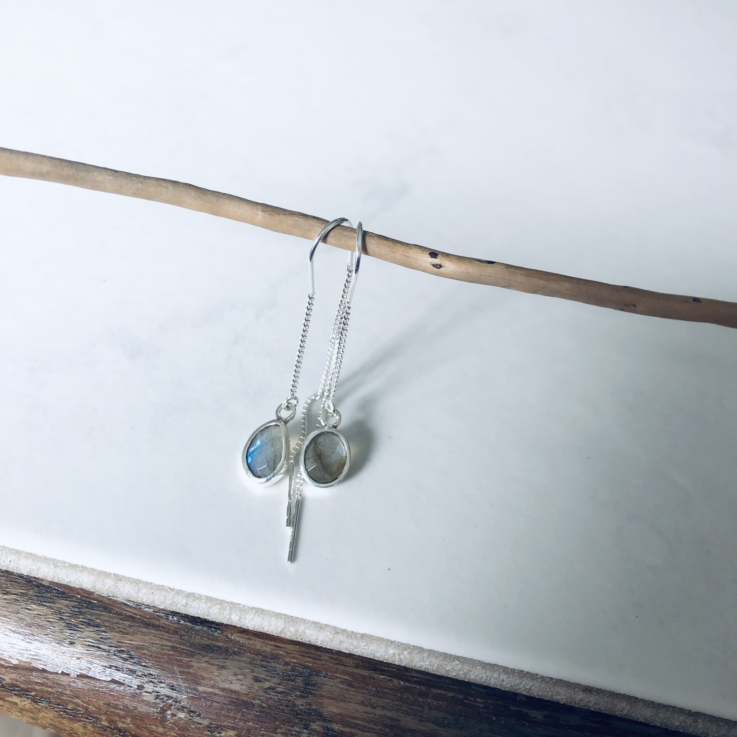 bo chaine argent artisanale labradorite