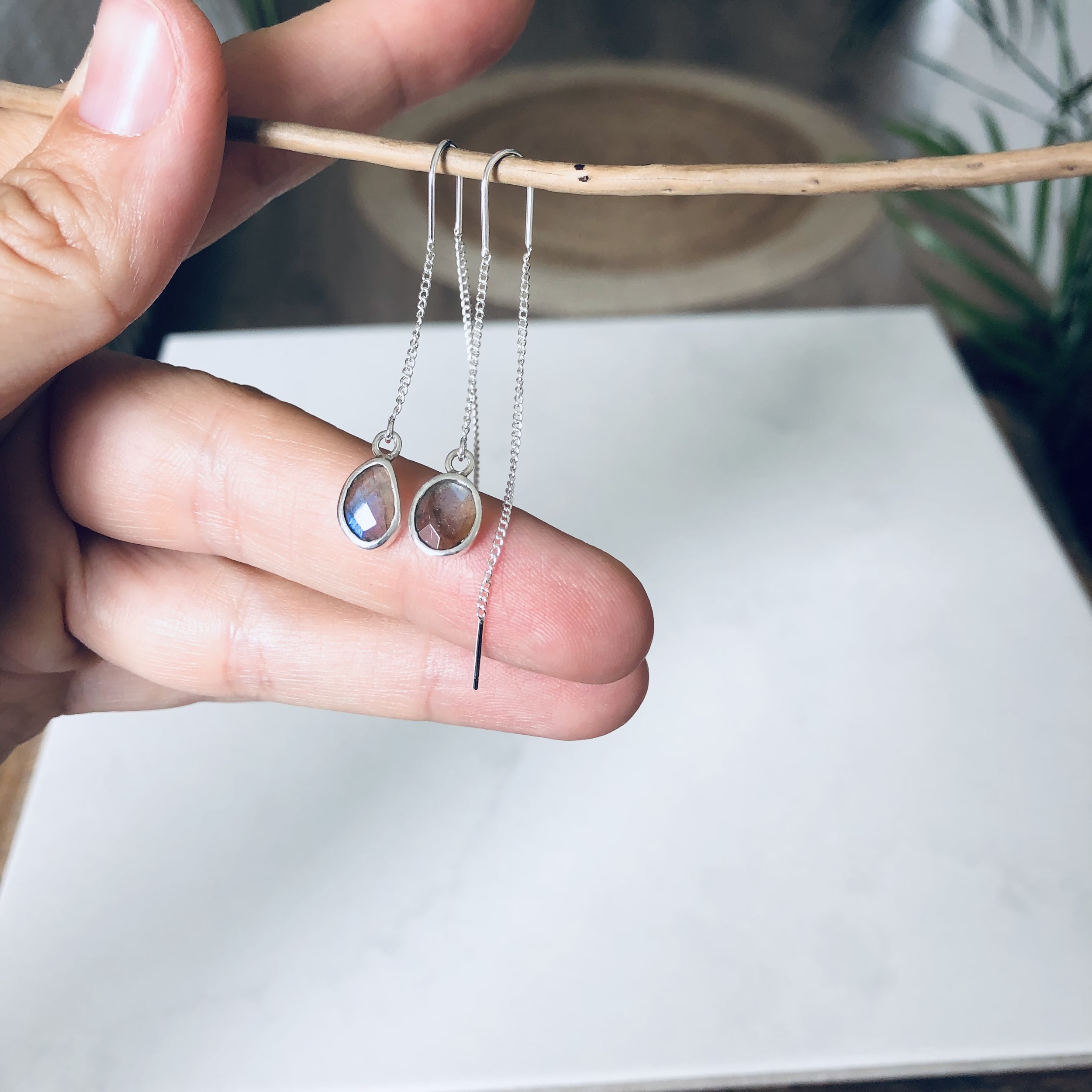 bo chaine argent artisanale labradorite
