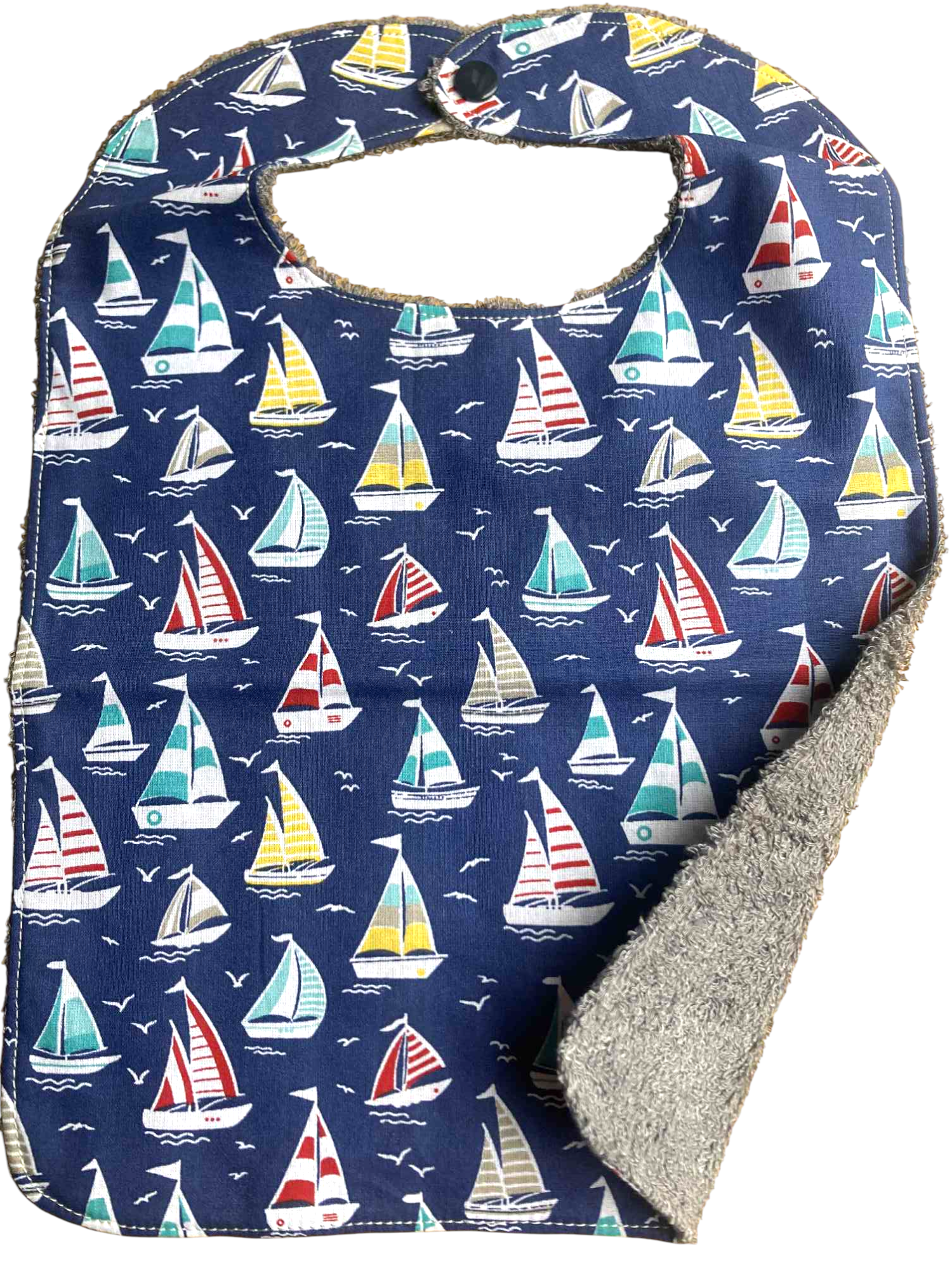 bavoir eponge bambou coton bateaux