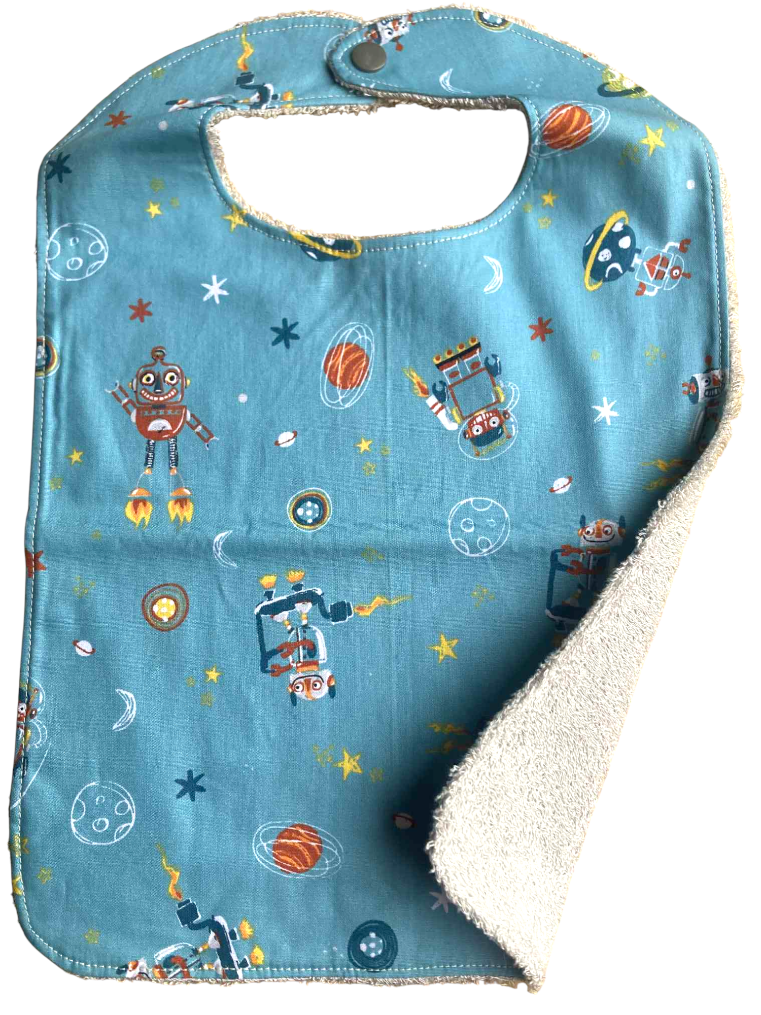 bavoir eponge bambou coton robots