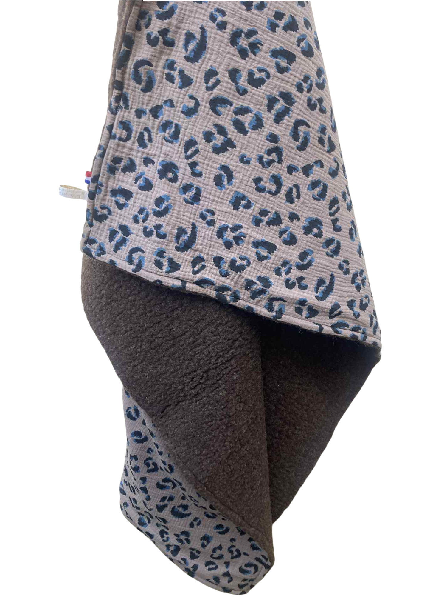 plaid laine mouton pyrénées léopard gaze coton(2)