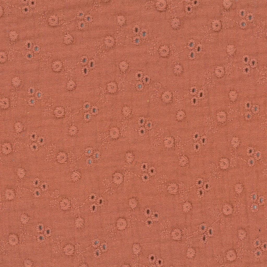 gaze marsala brodée