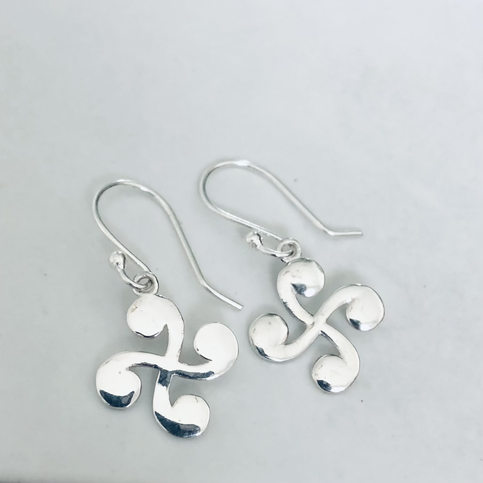 boucle oreille croix basque lauburu argent artisanal