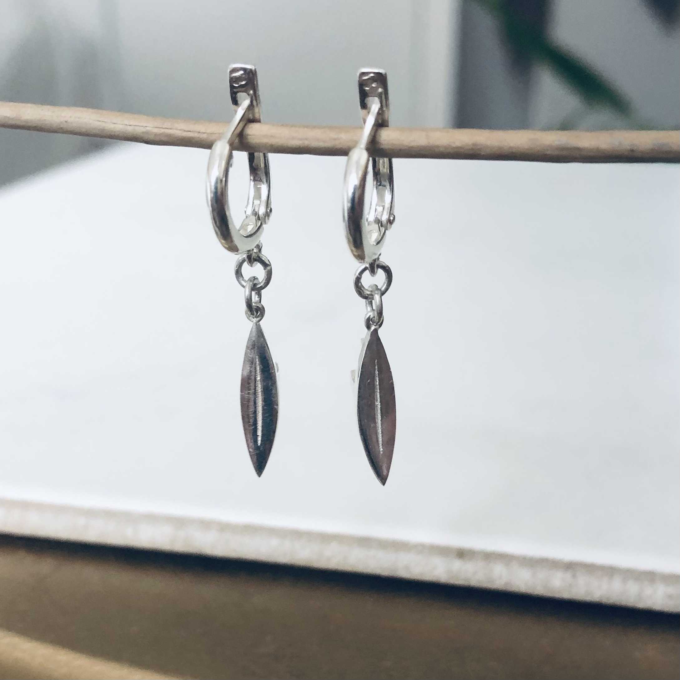 boucle oreille argent artisanal planche surf