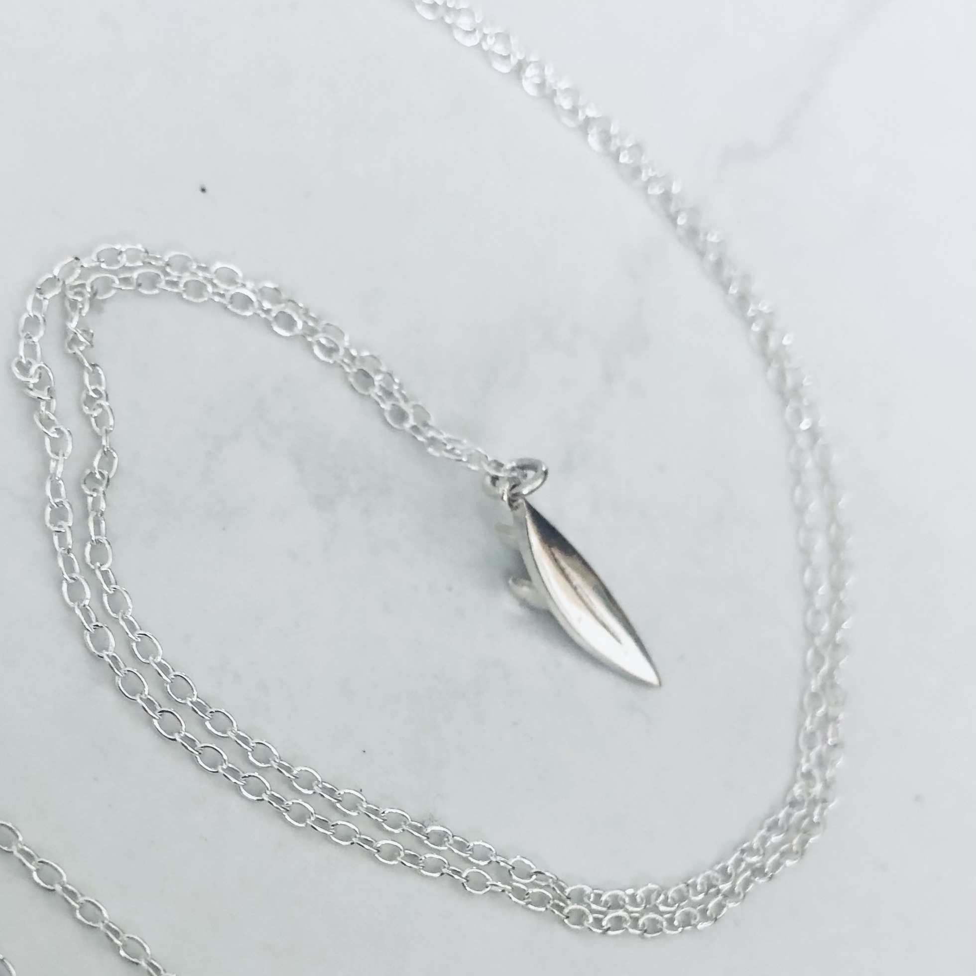 collier pendentif planche surf argent artisanal
