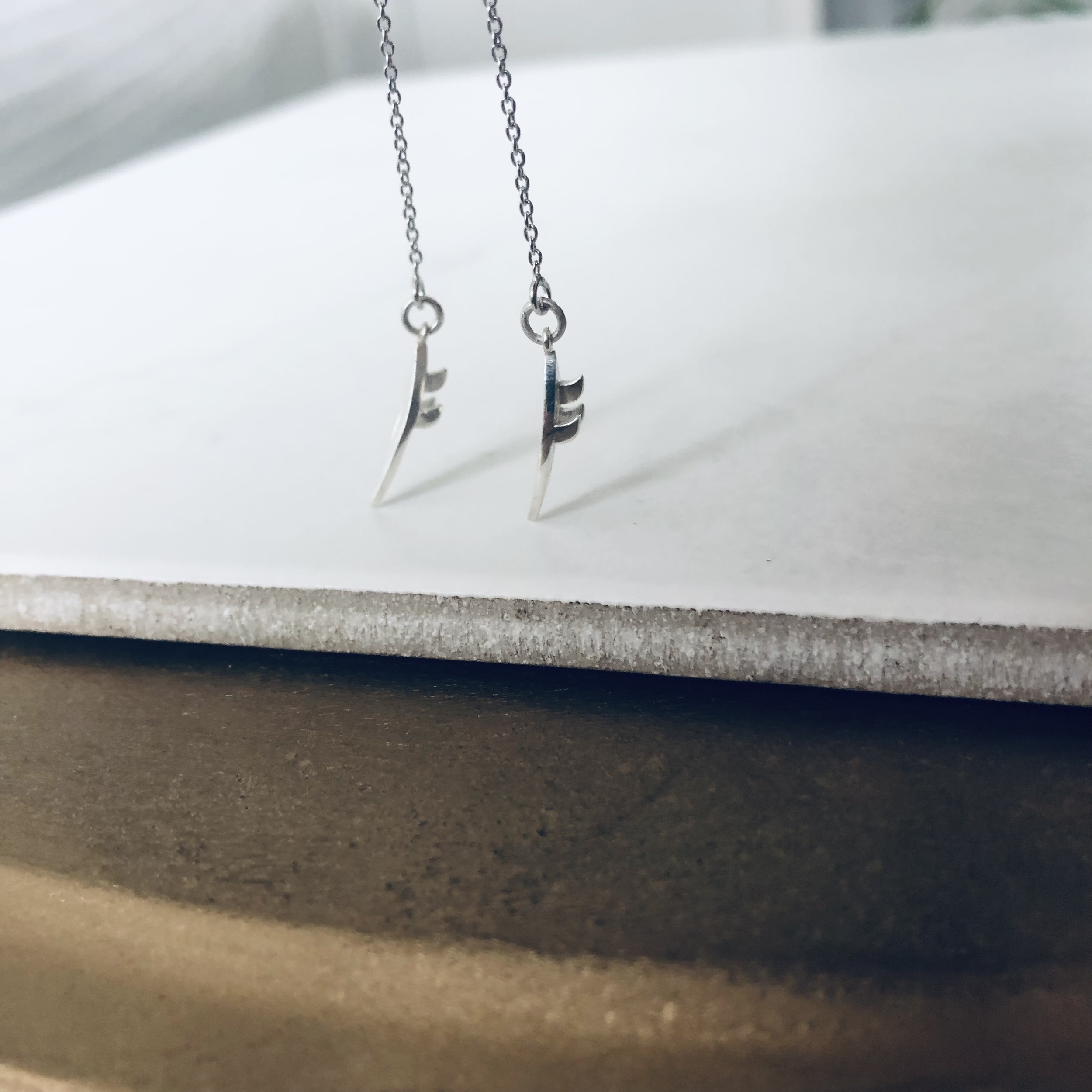 boucle oreille planche surf argent artisanal
