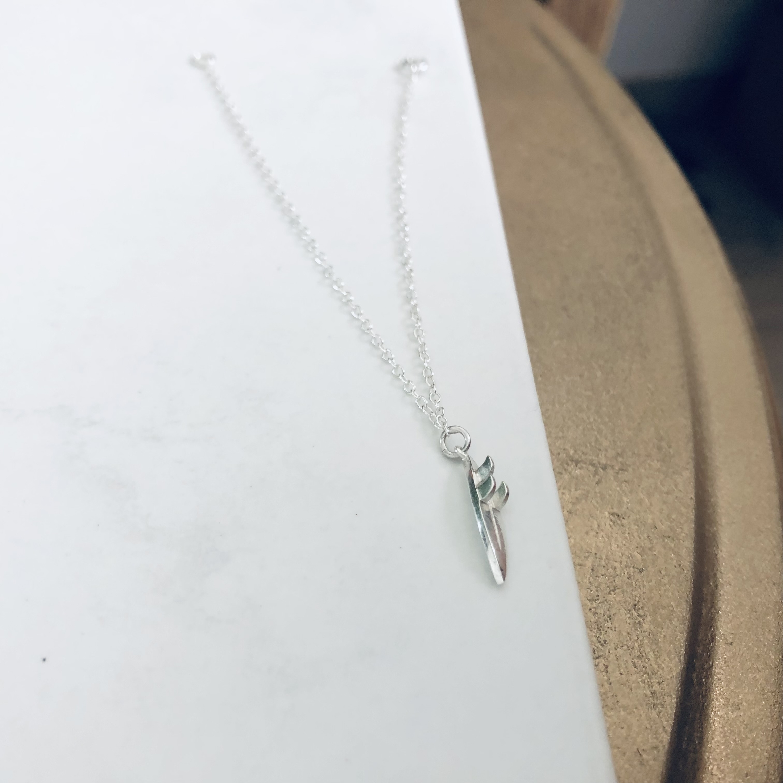 collier pendentif planche surf argent artisanal