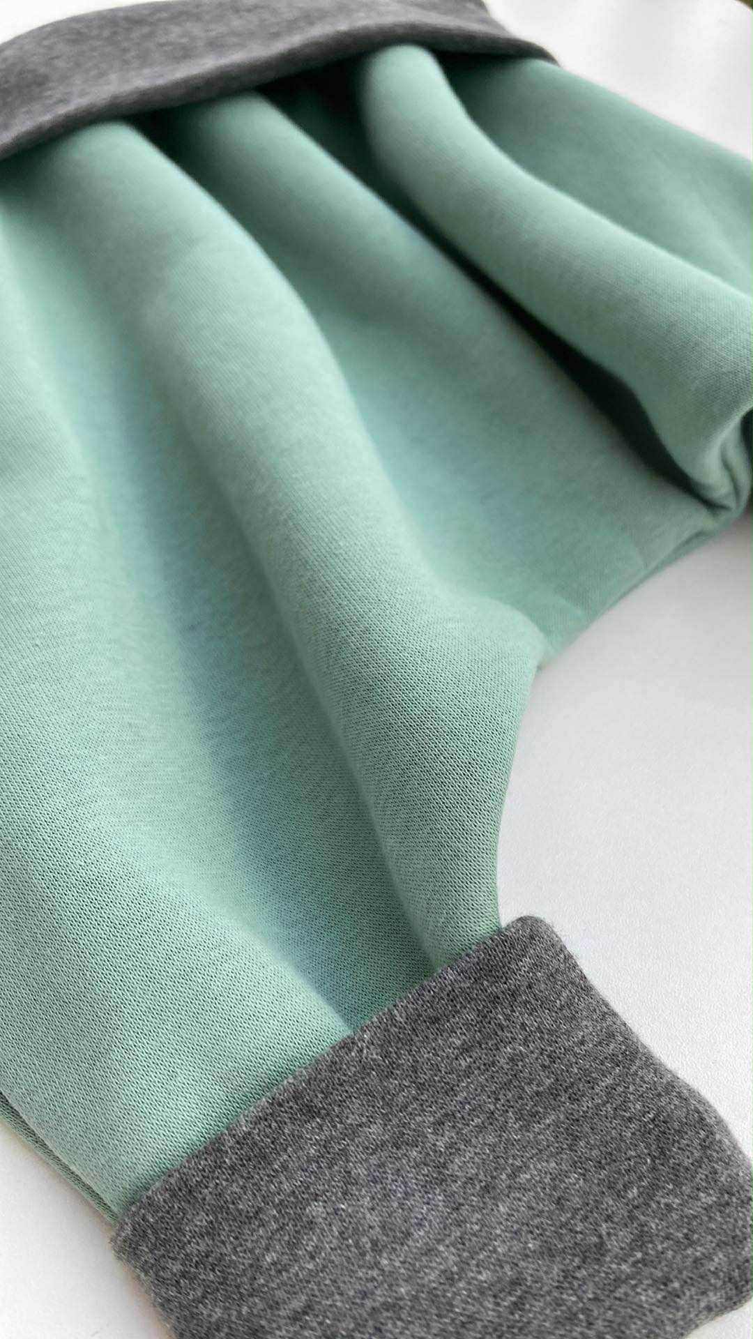 sarouel molleton vert eau gris