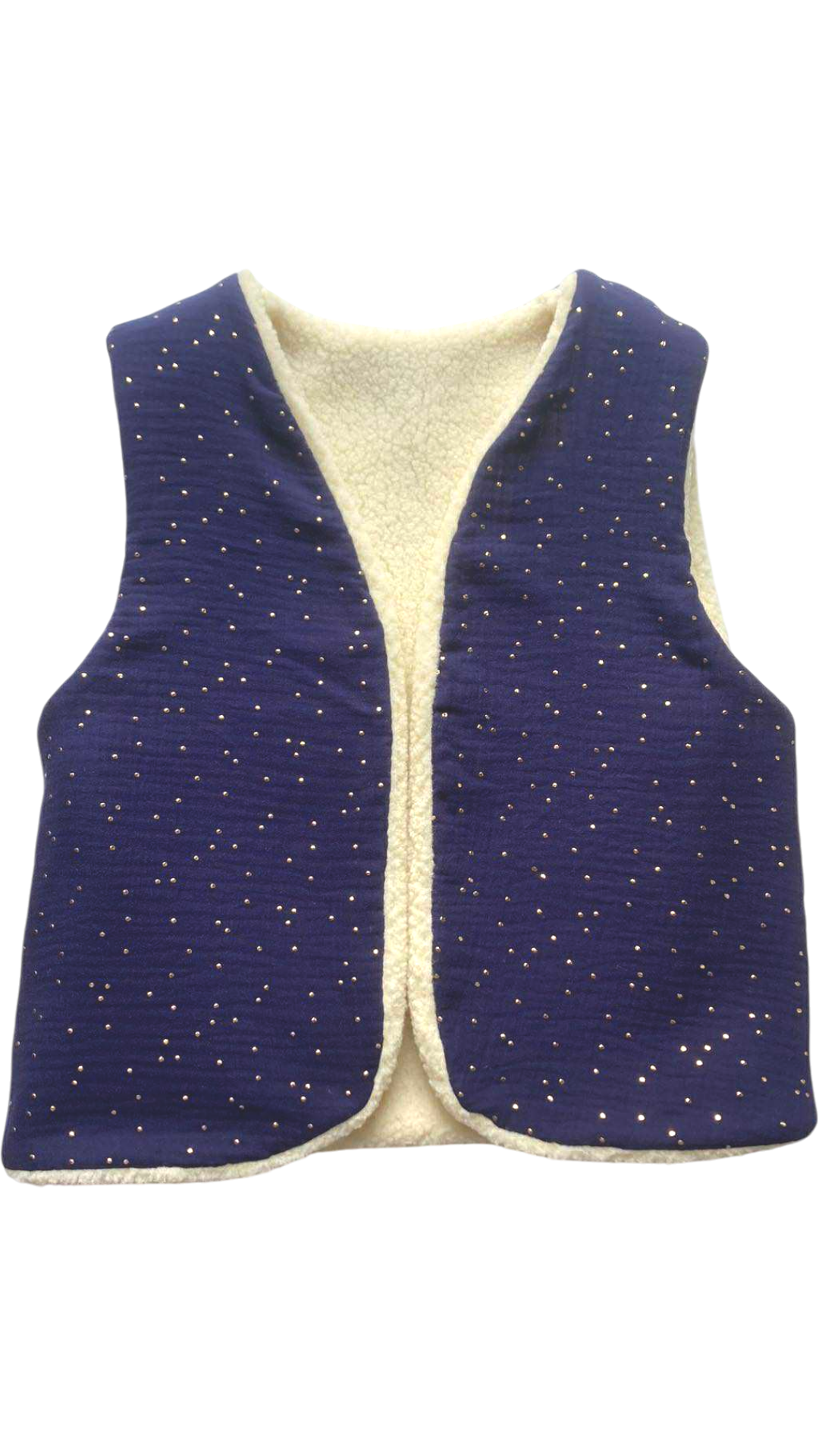 gilet laine pyrénées gaze marine or (3)