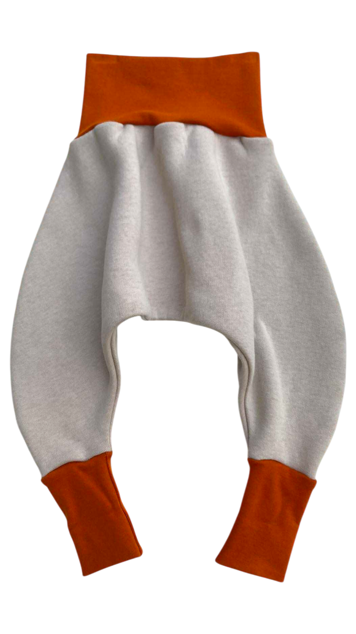 sarouel molleton beige et rouille