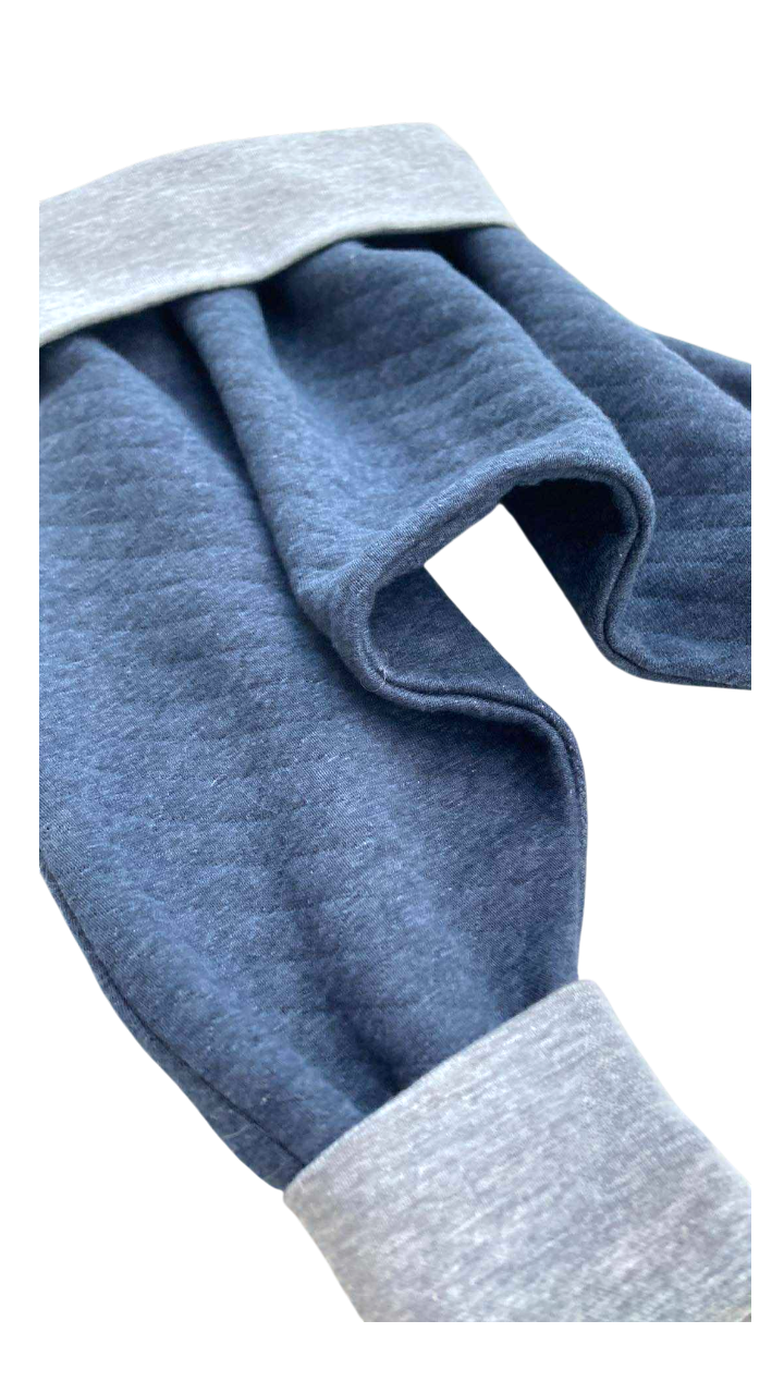 sarouel molleton gris et bleu matelassé (2)