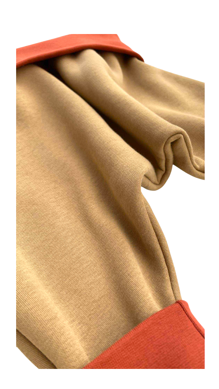 sarouel molleton camel et rouille