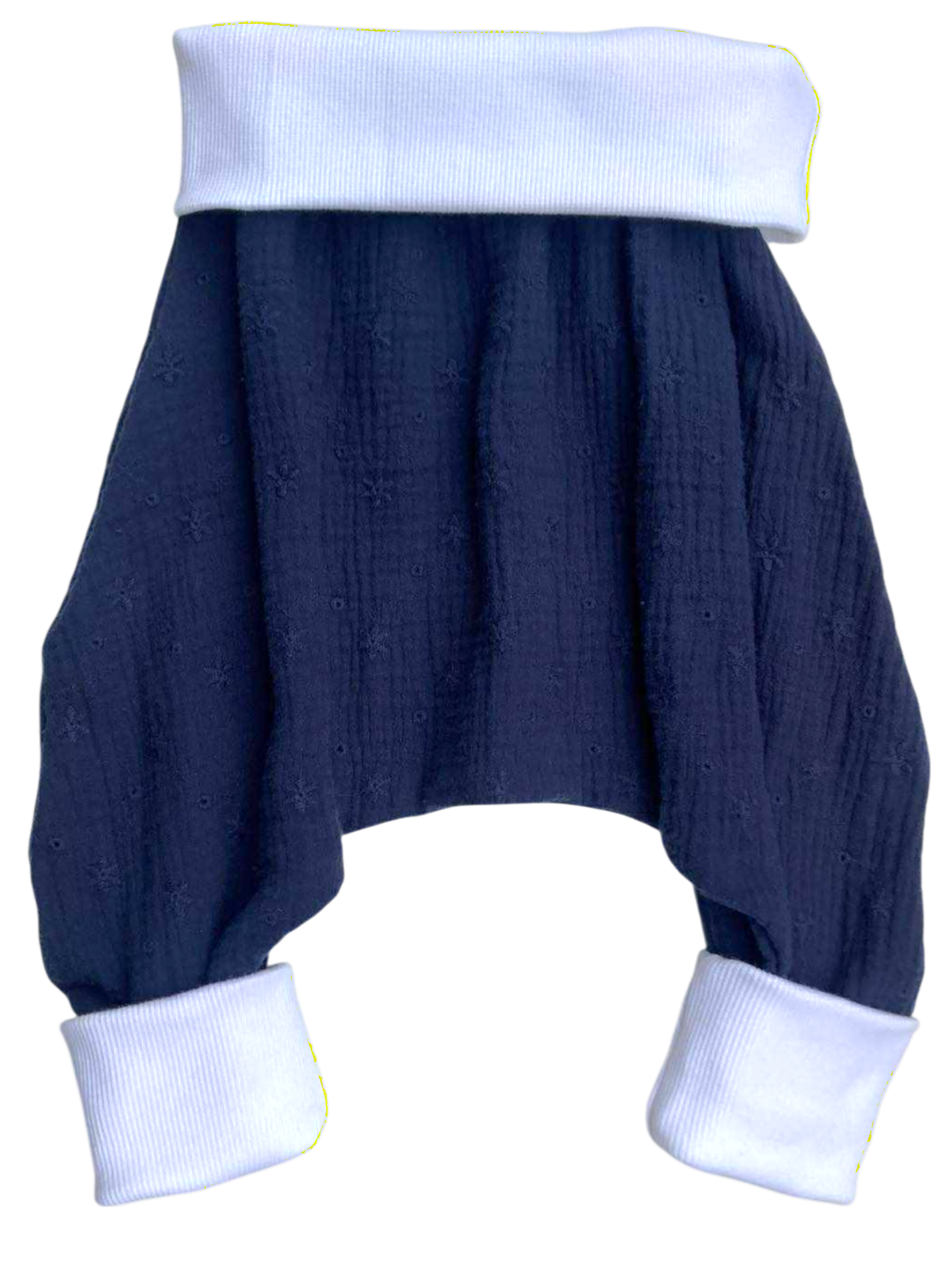 sarouel jersey gaze brodée bleu marine blanc(1)
