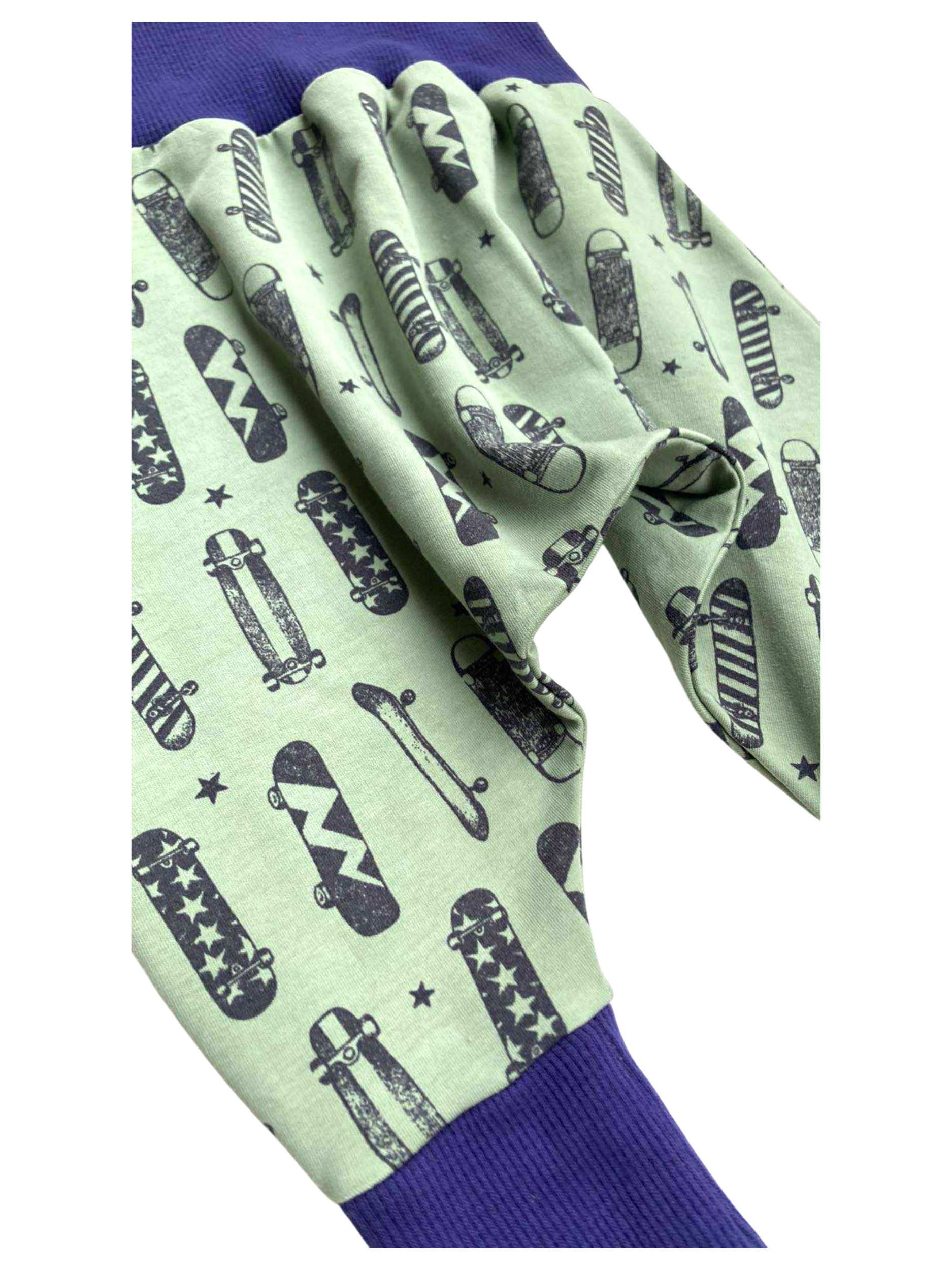 sarouel jersey skate vert bleu(1)