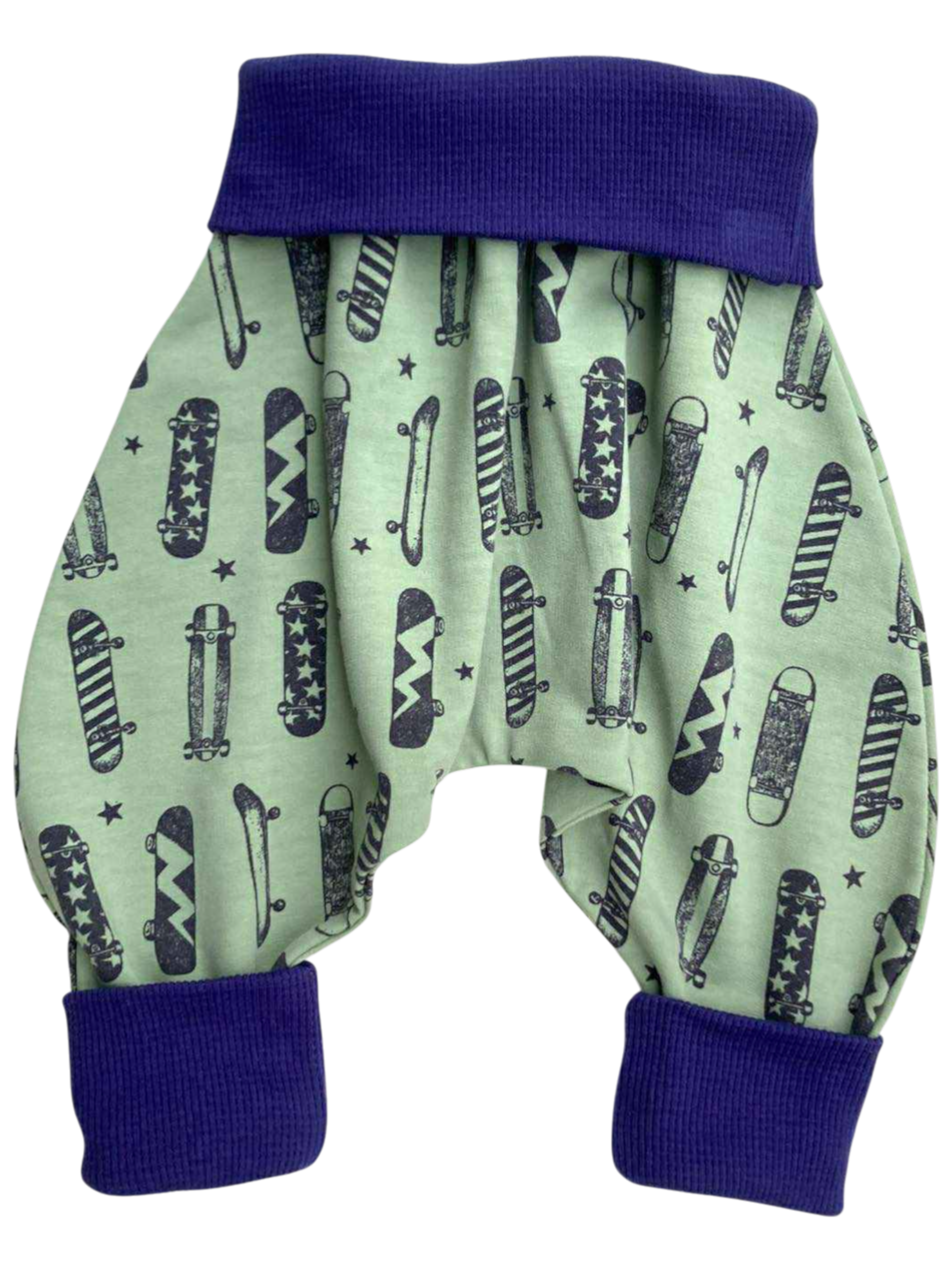 sarouel jersey skate vert bleu