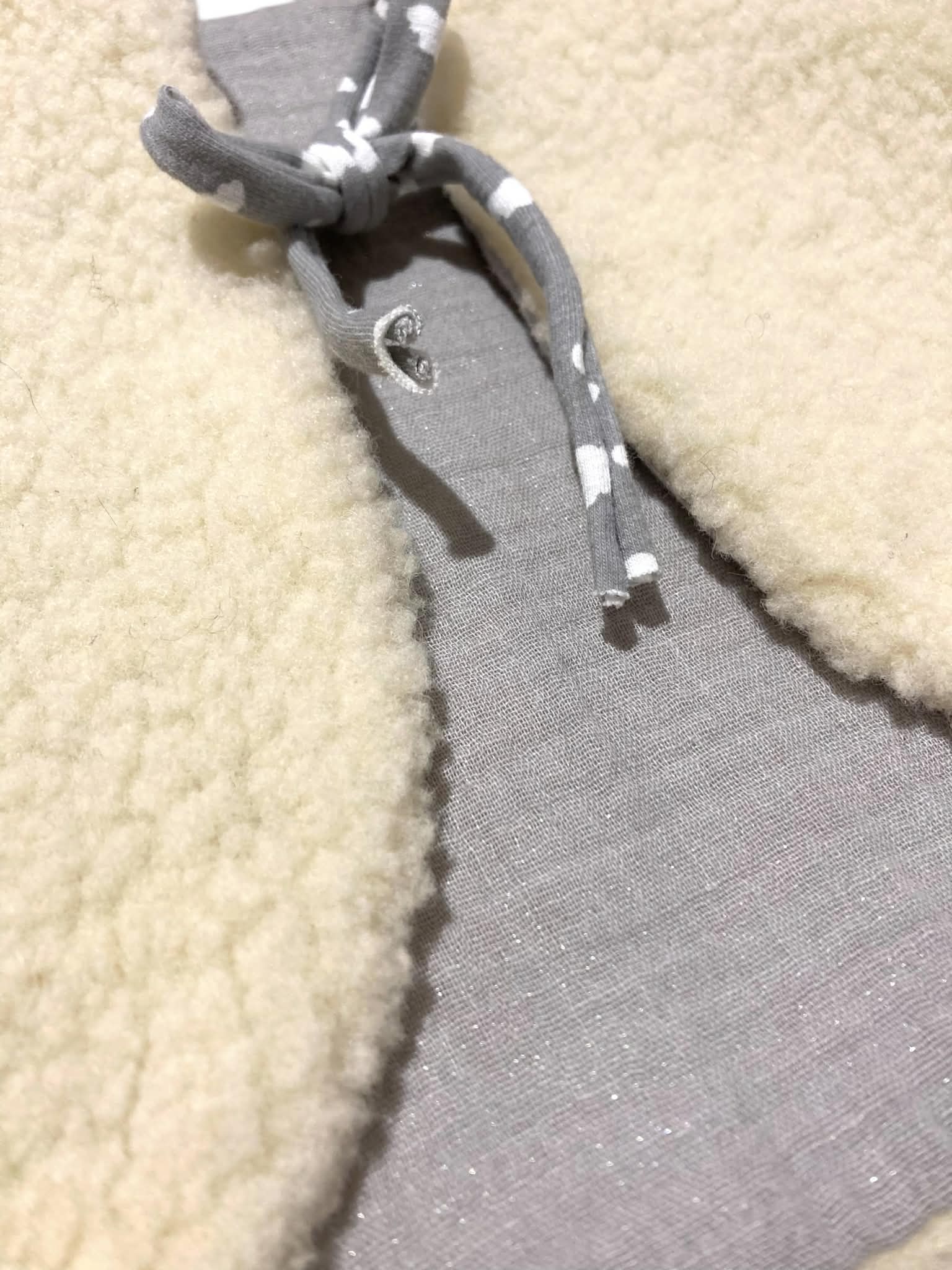 gilet laine berger bebe gris irisé beige