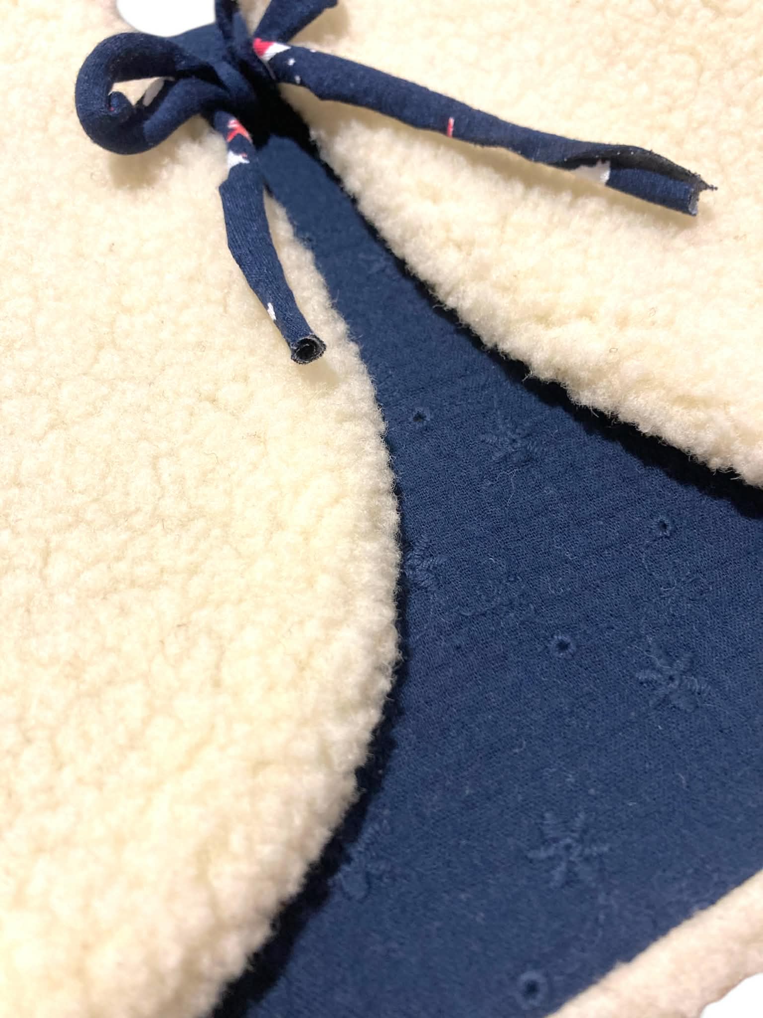 gilet laine pyrénées bebe bleu marine