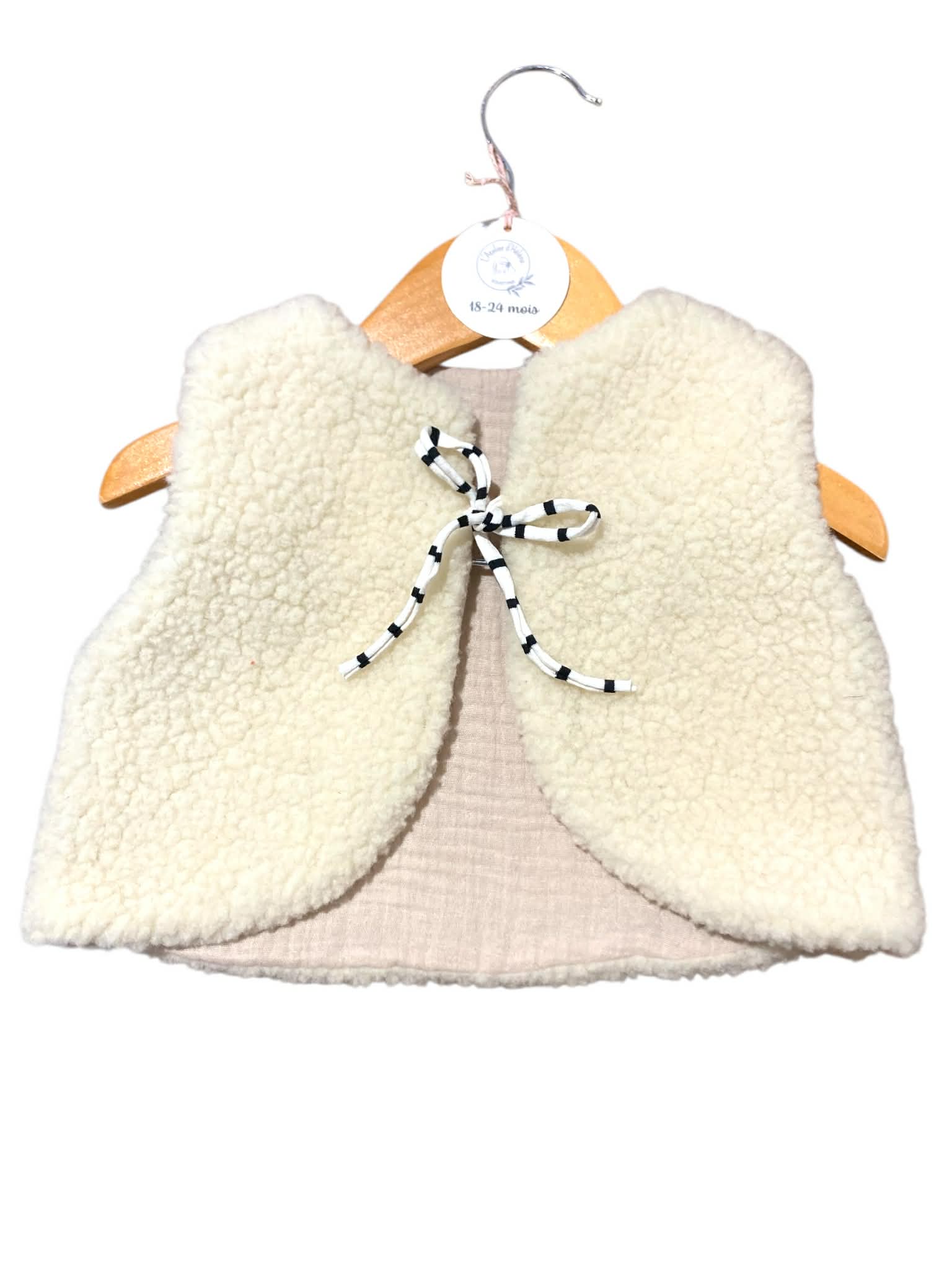 gilet laine pyrenees beige bebe