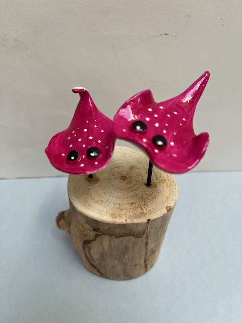 duo raies roses bois flotté landes artisanal