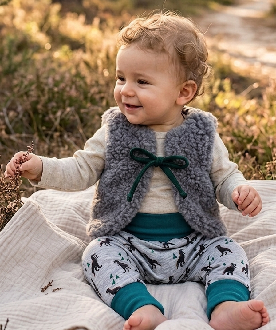 ensemble gilet sarouel mouton gris dino gris (2)
