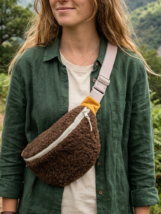 sac banane laine pyrenees marron