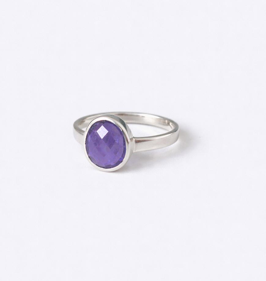 bague améthyste argent