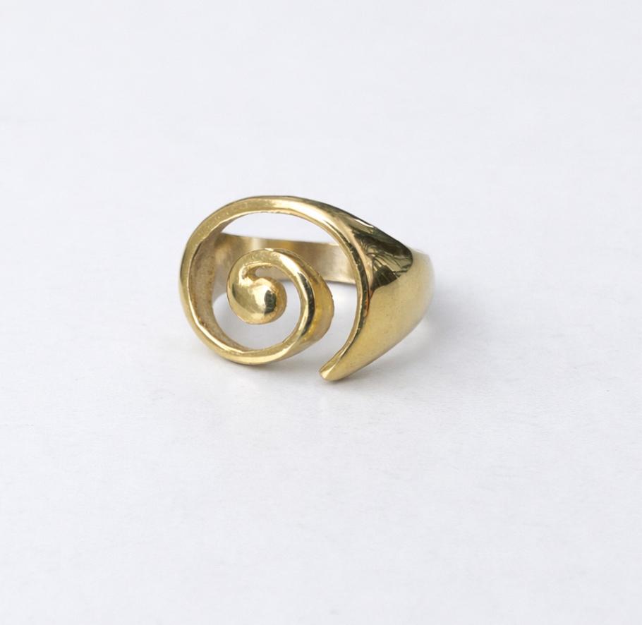 bague coquilalge argent doré