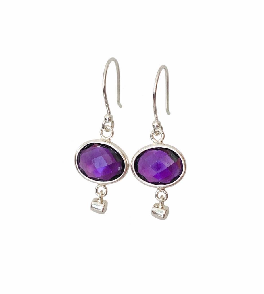 boucles amthystes zircon argent