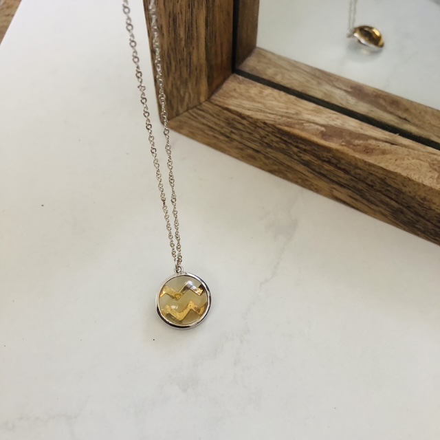 collier chaine argent citrine vague (4)