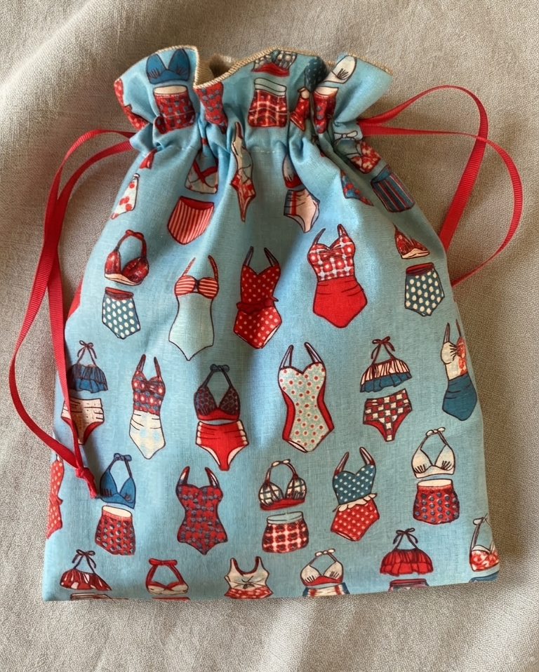 sac maillo coton intérieur enduit maillots bleus