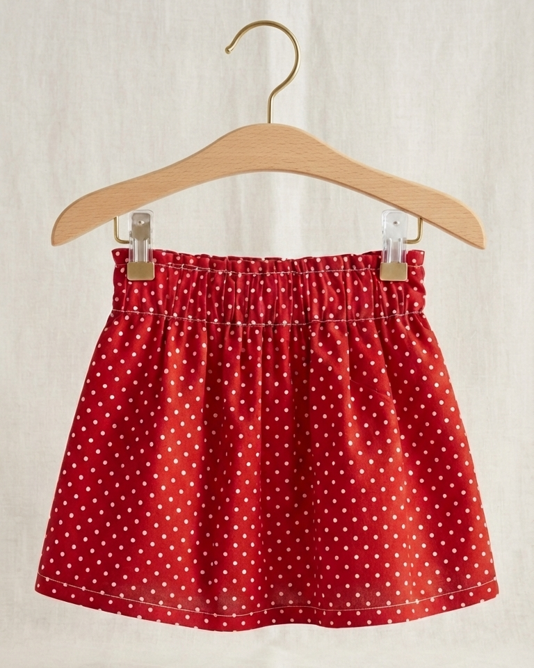 jupe enfant rouge pois blanc elastiquée festayre sud ouest
