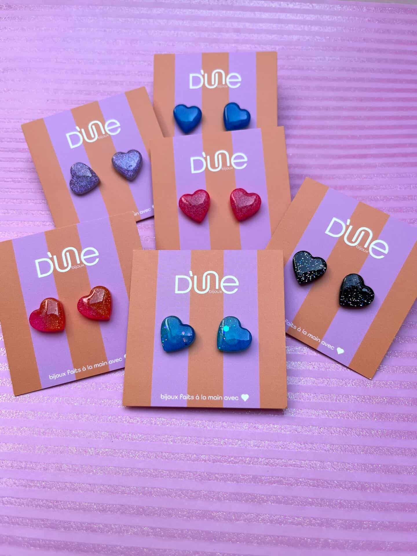 bo puce coeur dune multicolore