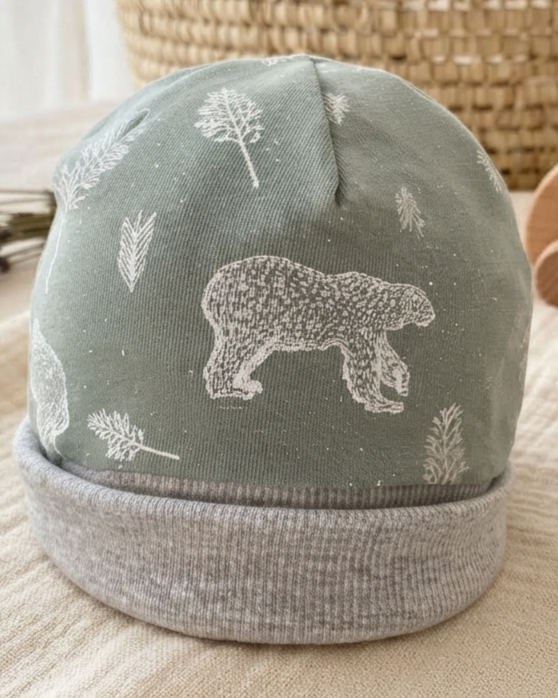bonnet naissance our polaire sauge