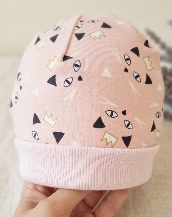 bonnet naissance chats roses