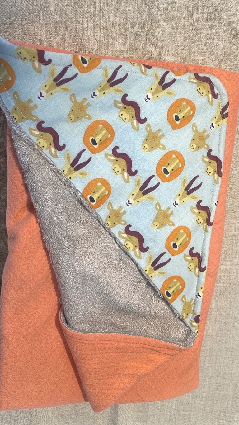 cape bain bambou eponge gaze coton cadeau naissance artisanal local france (2)
