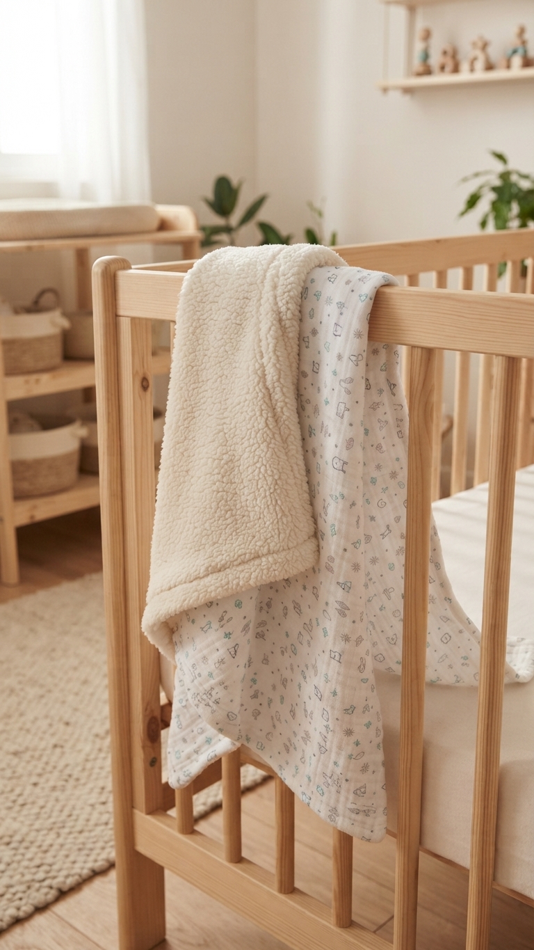 couverture plaid bébé coton bio gaze motifs mis en scene