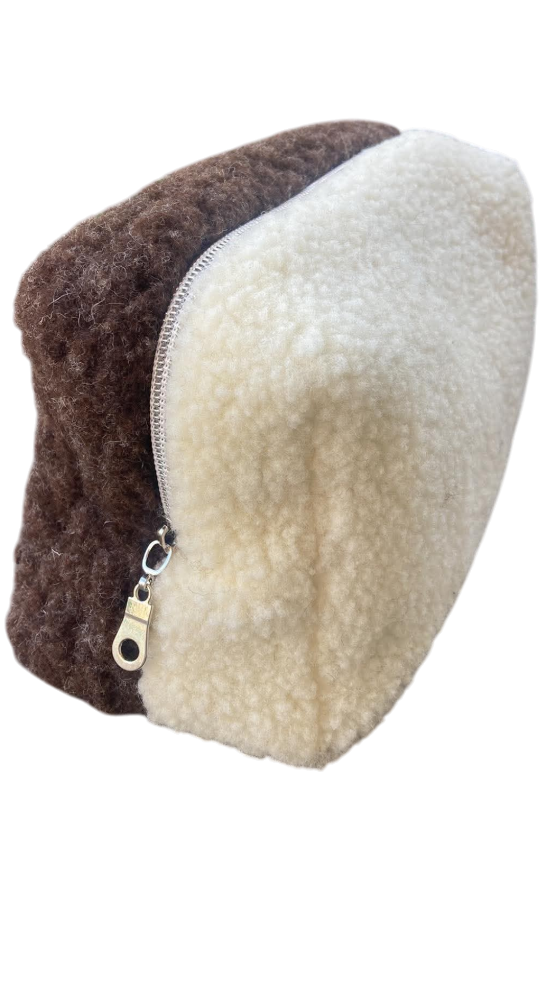 trousse toilette laine mouton moumoute bicolore ecru beige marron (1)